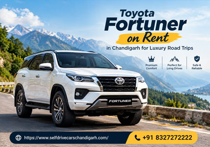 Toyota Fortuner on Rent in Chandigarh for Luxury Road Trips